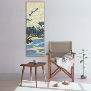 affiche japonaise à défilement Hokusai et nuaga