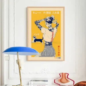 Affiches de chat japonais vintage, peinture sur toile, impressions d'art mural, décoration de salon, décoration de la maison ou chambre